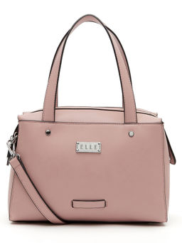 ELLE - Pink Solid Satchel Handbag