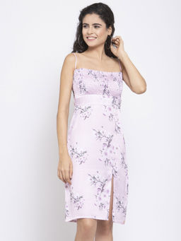 EMBLAZE - Lavender Floral Strappy Dress