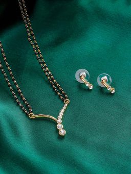 Estele - Gold Plated Facile Mangalsutra Necklace Set for Women