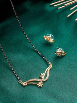 Estele - Gold Plated Splendid Mangalsutra Necklace Set for Women