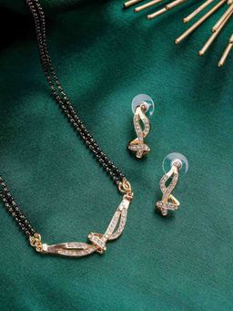 Estele - Gold Plated Distinctive Mangalsutra Necklace Set for Women