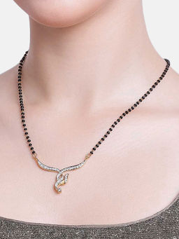 Estele - Gold Plated Splice Designer Mangalsutra Necklace Set for Women