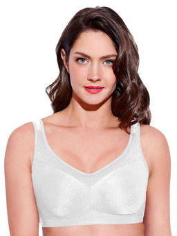 Enamor - FB12 Smooth Super Lift Full Support Bra - Non-Padded Wirefree Full Coverage - White