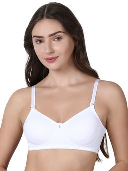 Enamor - A025 High Coverage, Non-Padded & Wirefree T-Shirt Bra - White