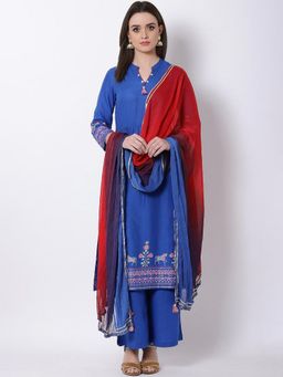 Rangriti - Blue Embellished Dupatta