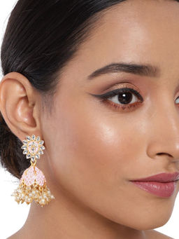 Accessher - Stylish Latest Designer Fancy Gold Plated Enamelled Jumkas For Women And Girls