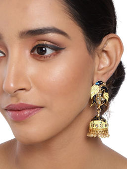 Accessher - Stylish Latest Designer Fancy Gold Plated Enamelled Jumkas For Women And Girls