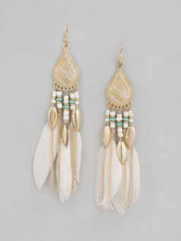 Twenty Dresses by Nykaa Fashion - Hang Them Feathers Earrings