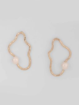 Twenty Dresses by Nykaa Fashion - Curved Around The Pearl Earrings