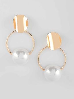 Twenty Dresses by Nykaa Fashion - Half Of A Pearl Earrings