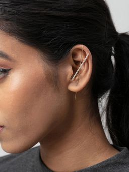 Twenty Dresses by Nykaa Fashion - Crossed My Soul Ear Cuff