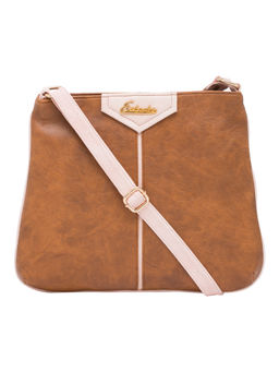 ESBEDA - Tan Solid Sling Bag
