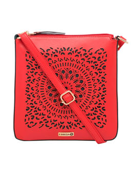 ESBEDA - Red Cutwork Sling Bag