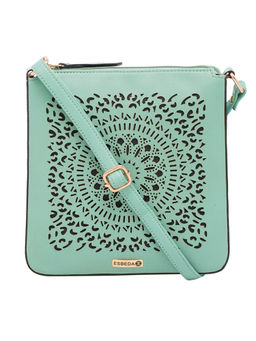 ESBEDA - Pista Green Cutwork Sling Bag