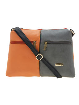 ESBEDA - Orange & Grey Solid Sling Bag