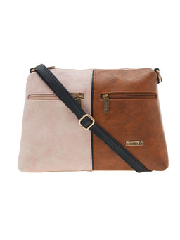 ESBEDA - Pink & Tan Solid Sling Bag