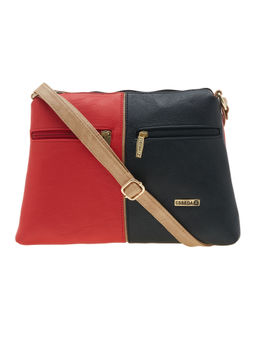 ESBEDA - Red & Black Solid Sling Bag