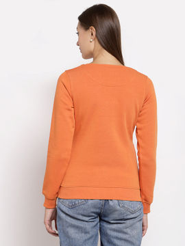 Burnt orange sweatshirt womens clearance