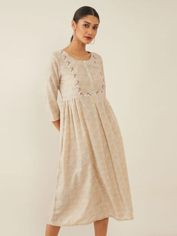 Soch - Beige Modal Digital Print Kurta