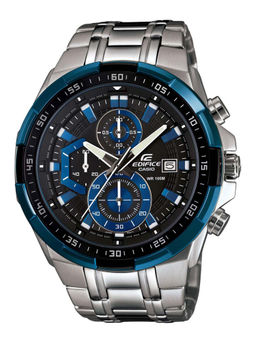 Casio - Edifice EFR-539D-1A2VUDF Black Analog Dial Silver Stainless Steel Band Men'S Watch Ex190