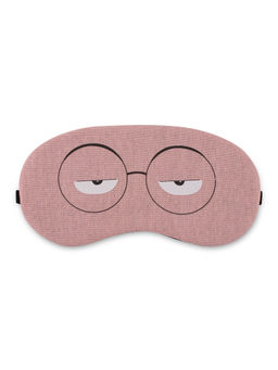 Visual Echoes - Cotton Sleeping Eye Mask with Cooling Gel Insert-Printed Pink