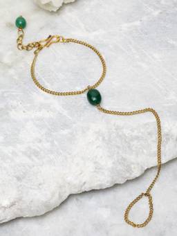Dugran By Dugristyle - Faux Emerald Green Bhabhi Bhatiji Rakhi With Roli And Chawal