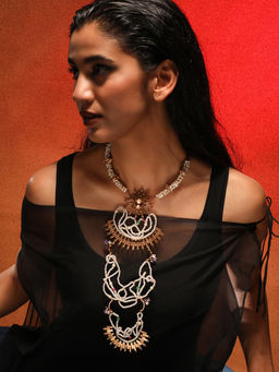 Suhani Pittie - Sun Burst Gold Plated Necklace
