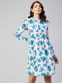 RARE - Women Casual Multi Colour Above Knee Floral Print Dress