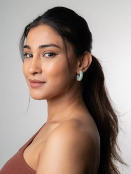 White Lies - Green Macaroon Hoops