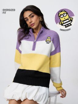 The Souled Store - Official Minions Dave's Escape Women Oversized Sweater