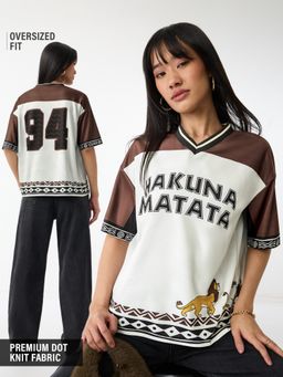 The Souled Store - Official Disney The Lion King Hakuna Matata Women Oversized T-Shirt