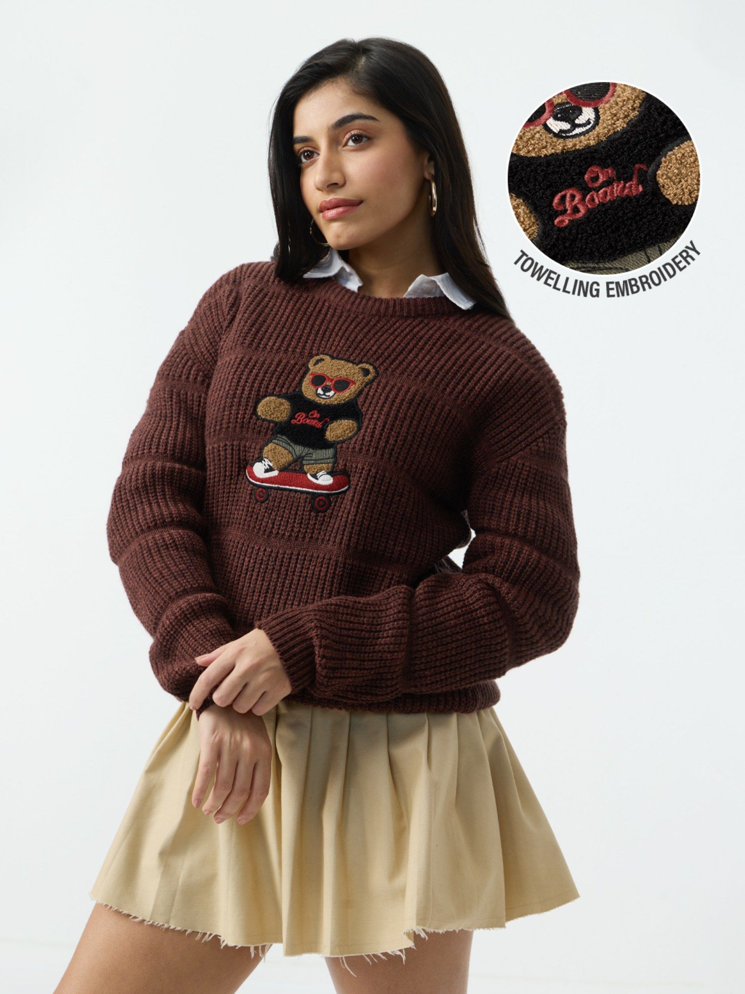 TSS Originals Skater Bear Women Oversized Sweaters-picture-18