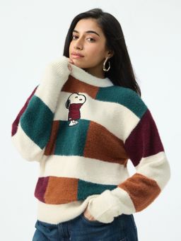 The Souled Store - Official Peanuts Get Comfy Women Oversized Sweater