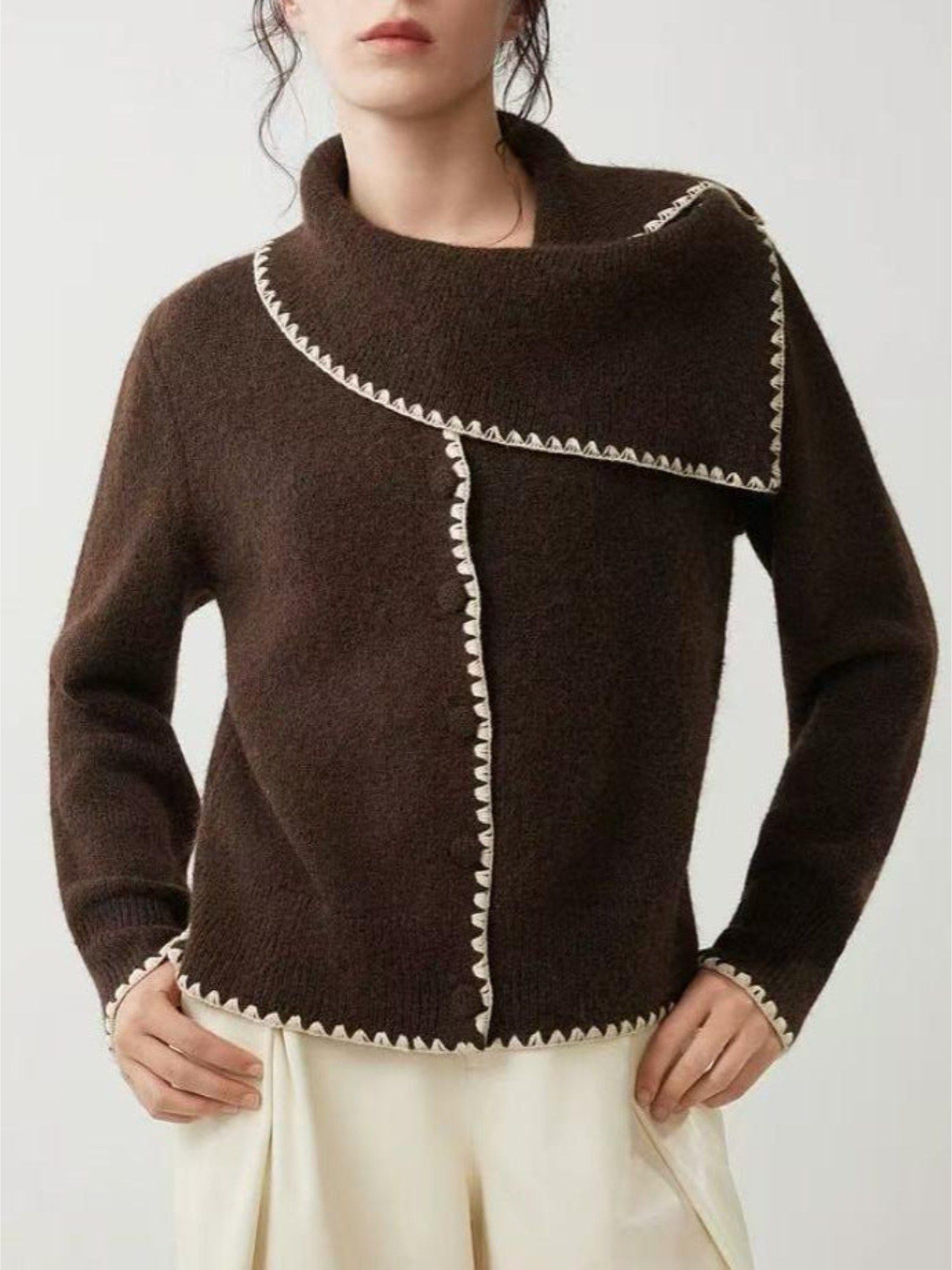 Ada Luxe Woolen Brown Sweater-picture-25