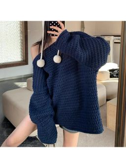 MISS MOSA BY AKANKSHA - Elisa Luxe Sweater Navy Blue