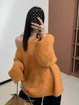 MISS MOSA BY AKANKSHA - Elisa Luxe Sweater Orange