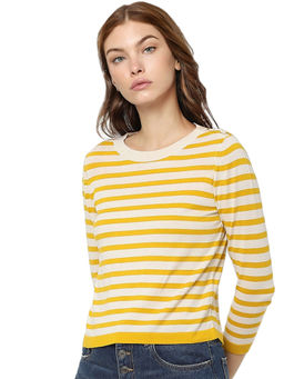 ONLY - 3/4th Sleeve Striped Pullover