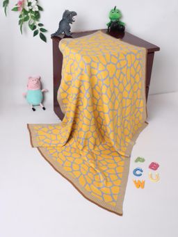 Yellow Apple - Baby Blankets for New Born Babies-Blue