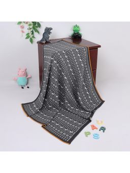 Yellow Apple - Baby Blankets for New Born Babies-Charcoal