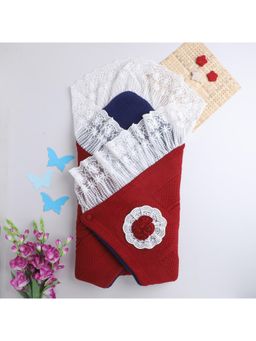 Yellow Apple - Baby Blankets for New Born Babies-Maroon