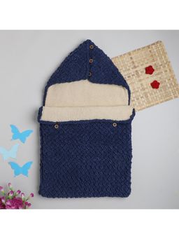 Yellow Apple - Baby Blankets for New Born Babies-Navy Blue