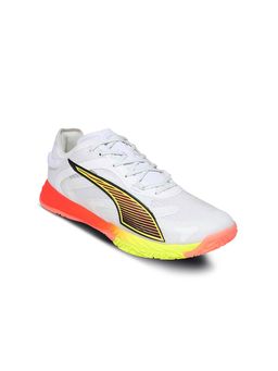 Puma - Unisex White Accelerate Nitro SQD 4 Badminton Shoes
