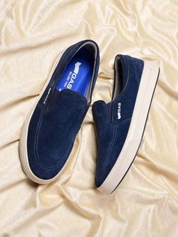 GAS - Men Zippi Navy Blue Loafers