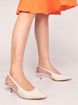 Truffle Collection - Women Cream Ktten Heels
