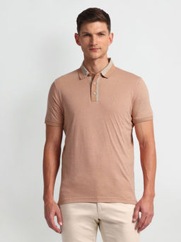 Arrow - Heath Cotton Polo T-Shirt - Peach
