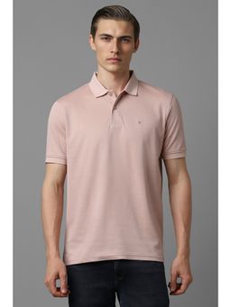 Louis Philippe - Men Polo Neck T-Shirt - Pink