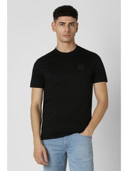 Van Heusen - Men Solid Crew Neck T-Shirt - Black
