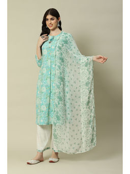 Rangriti - Green Polyester Printed Dupatta