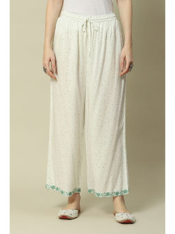 Rangriti - Green Viscose Straight Printed Palazzo