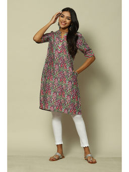 Rangriti - Multi Viscose Straight Printed Kurta